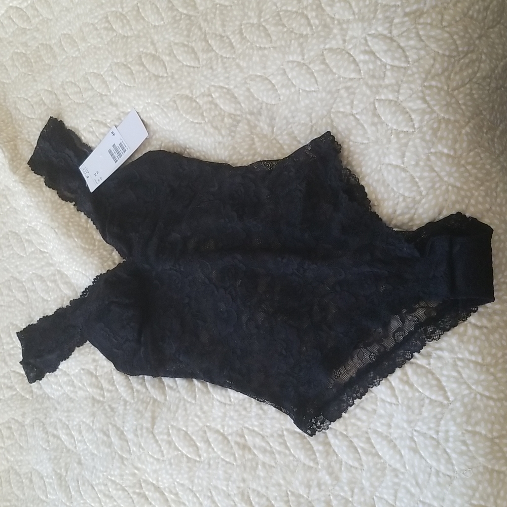 NWT Black Lingerie with full coverage back